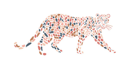 Big Wild Cat Art. Spotted Color for your design © Kudryashka