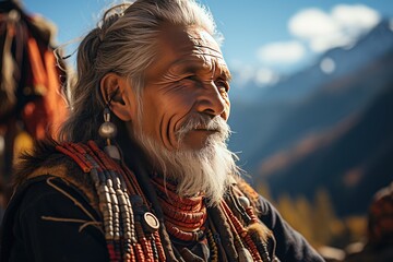 Obraz premium culture and lifestyle of the Paro Pass people in Bhutan,Generated with AI