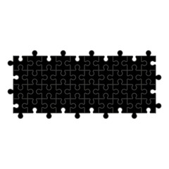 Fototapeta premium Black background of folded puzzle pieces or jigsaw puzzles.