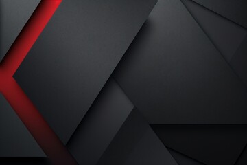 Red and Black Geometric triangle shapes define this abstract modern background texture, enhanced by grainy noise. The image embodies a sophisticated interplay of lines, angles, and textures - obrazy, fototapety, plakaty