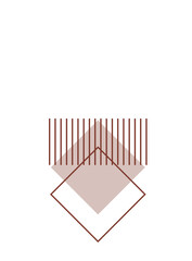 Abstract Silhouette Minimalist Graphic Boho Contour Decor Symbol Element PNG Icon 