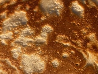 the surface of a delicious baked pancake