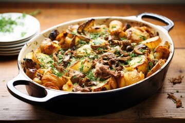 a casserole of leftover boxing day roast