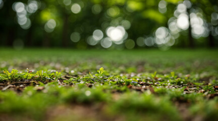 Grass tilt Shift Blur with Bokeh