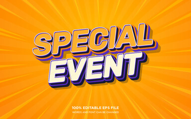 Festival event 3D editable text style effect