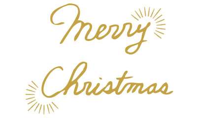 メリークリスマス 手描き　文字　筆記体　英語　Merry Christmas