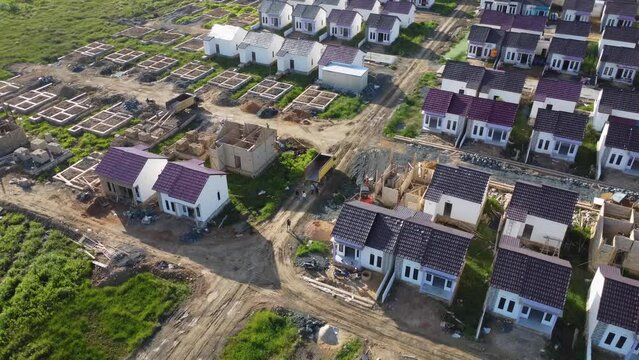 Aerial view of subsidized housing development in South Kalimantan