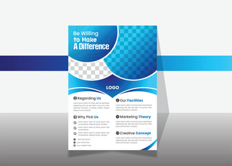 Simple modern unique flyer design template with modern color combination. abstract flyer design.