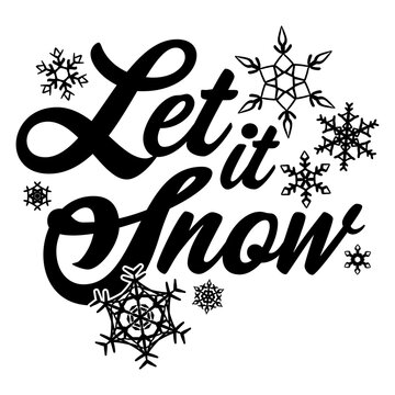 Let it Snow Word Art