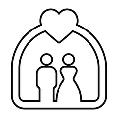 Alter, bride, couple icon