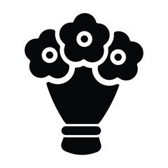 Bouquet, bride, couple icon