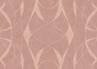 Hand-drawn abstract seamless ornament. Light semi transparent pale pink on a pale pink background. Paper texture. Digital artwork, A4. (pattern: p10-3a)