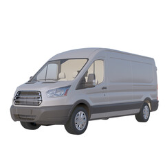 Realistic van on isolated transparency background