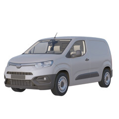 Realistic van on isolated transparency background