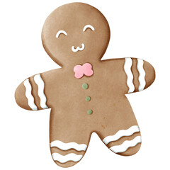 gingerbread man isolated on white