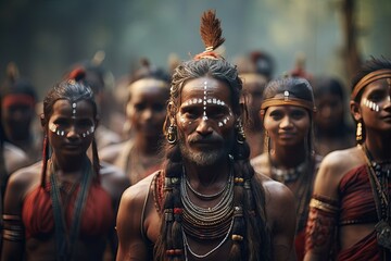 Indigenous people in India, representing the diverse cultures, traditions,Generated with AI