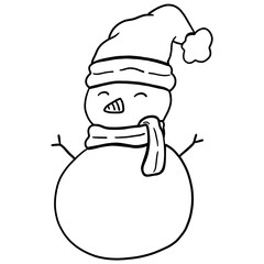 snowman with a broom