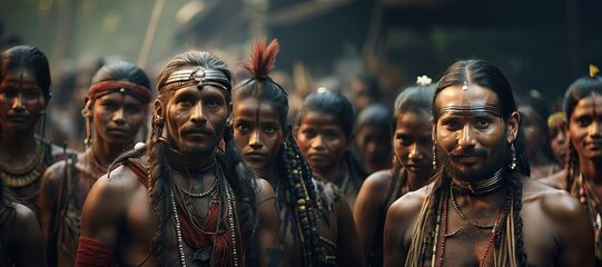 Indigenous people in India, representing the diverse cultures, traditions,Generated with AI - obrazy, fototapety, plakaty