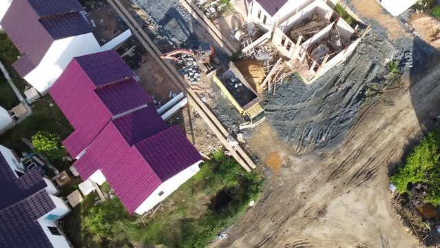 Aerial view of subsidized housing development in South Kalimantan