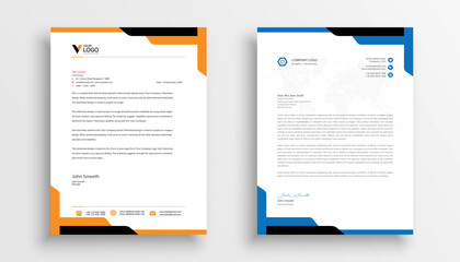 Free vector professional business letterhead template design
