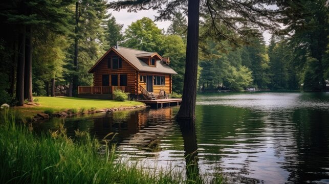 Peaceful Lakeside Cabin in the Woods