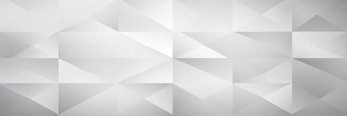 Fototapeta premium White and Grey Grainy Shaded Geometry: Abstract background texture in triangular forms, infused with subtle noise, creating a gradient of visual intrigue, web banner