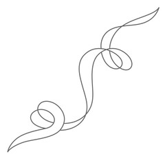 doodle ribbon confetti illustration drawing. birthday, party element vector