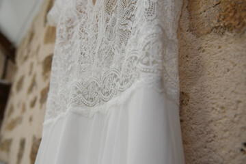 La robe de la mariée le jour de son mariage