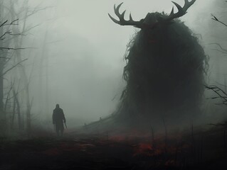 monster forest guardian spirit, ai generative