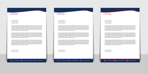 Modern Creative & Clean business style letterhead bundle of your corporate project design.set to print with vector & illustration. corporate letterhead bundle.