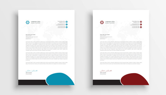 Free Vector Professional Business Letterhead Template Design