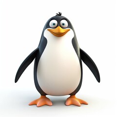 Fototapeta premium Cute penguin cartoon character