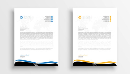 Free vector professional business letterhead template design