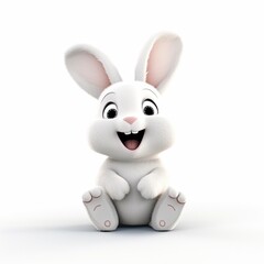 Obraz na płótnie Canvas Cute bunny rabbit cartoon character