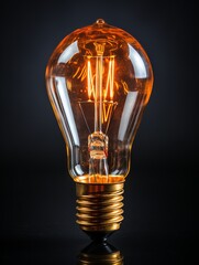 Bright Edison Lightbulb - obrazy, fototapety, plakaty