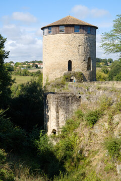 13th century ruined Castle of Parthenay, Parthenay, Deux-S&egrave;vres, Nouvelle-Aquitaine, France