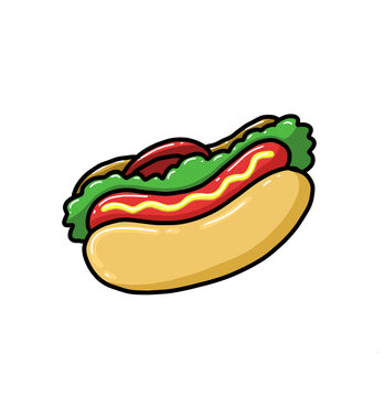 hot dog with mustard