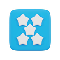 Star 3d icon isolated . 3d user interface. 3d rendering