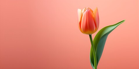 beautiful tulips blank space, ai generative