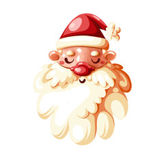 Santa Claus Face Illustration