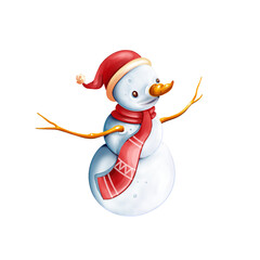 Watercolor Snowman Illustration