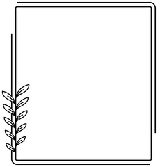 Aesthetic Frame With Leaf