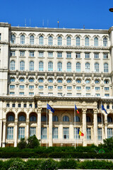 Fototapeta na wymiar Bucarest, Romania - july 2 2023 : Parliament Palace