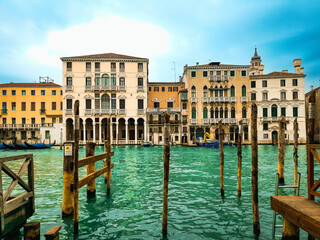 VENICE, ITALY - December 21, 2019 : Tourists on foot Graben Street VENICE, ITALY.