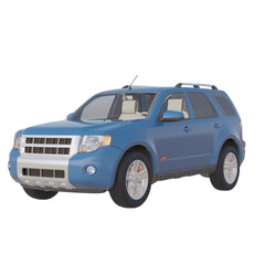 Realistic SUV car on isolated transparency background
