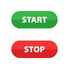 start stop button vector illustration