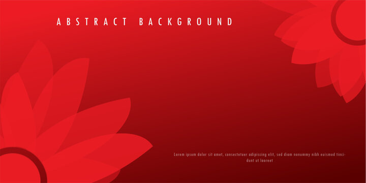 geometric shape vector background. red flower type design background for web, poster and banner, digital background with two coner flowers, Vector illustration, vector eps 10,