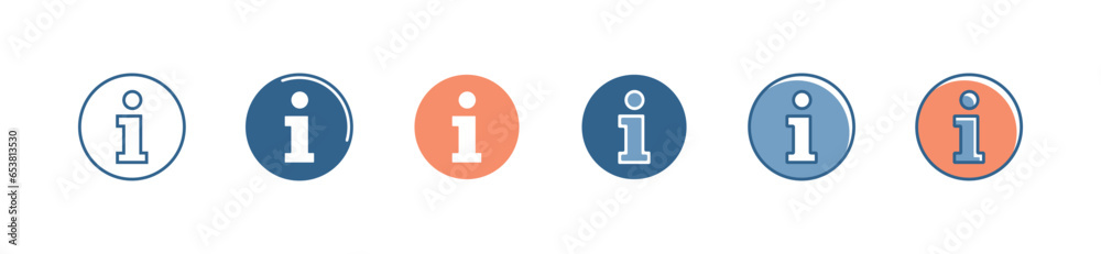 Poster simple information client guide instruction circle icon vector customers service guidance symbol illustration for web and app