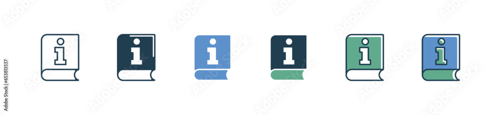 Poster Simple user manual instruction book icon vector business client support guidebook information document center symbol illustration for web and app