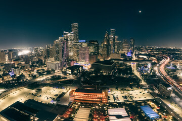 Houston city at night